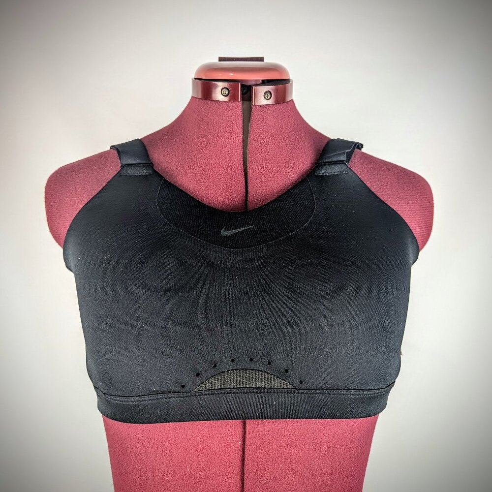 Nike training alpha dri fit high support sports bra, black, size small, new